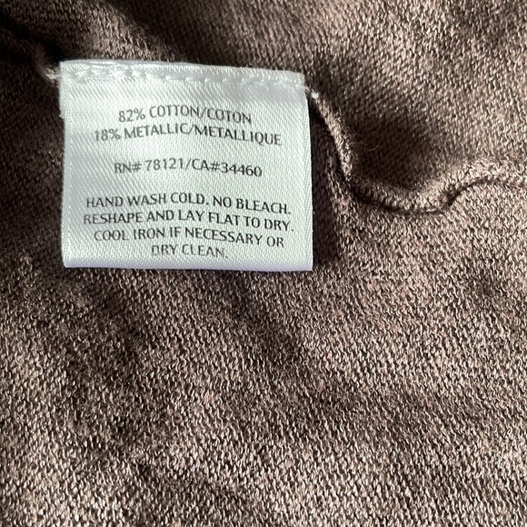 ⭐️Host Pick⭐️Eileen Fisher open cardigan, metallic shimmer - Picture 5 of 6